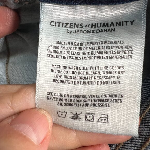 Citizens of Humanity Emerson Slim Boyfriend Embroidered Denim Jeans Size 26 Boho - Picture 11 of 12